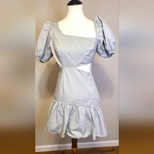 ASTR The Label Mayfair Side Cut Out Puff Sleeve Mini Dress